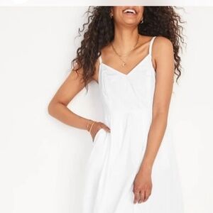 Old Navy White Maxi Cotton Swing Dress – Size Large – NWT